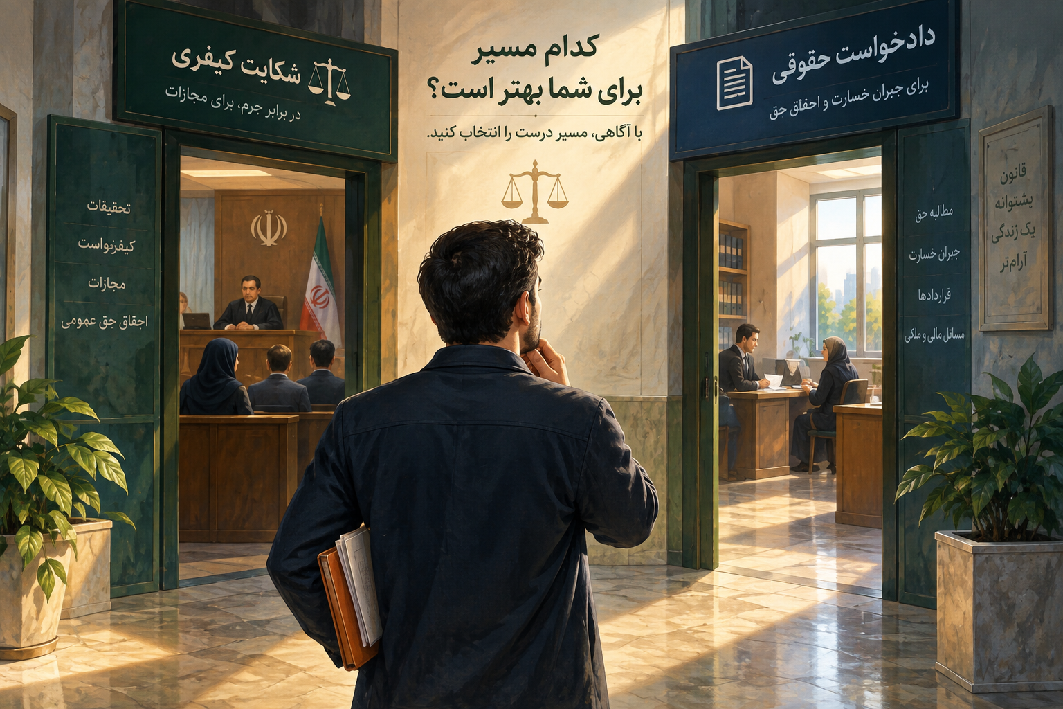 شکایت کیفری یا دادخواست حقوقی؛ کدام مسیر برای شما بهتر است؟