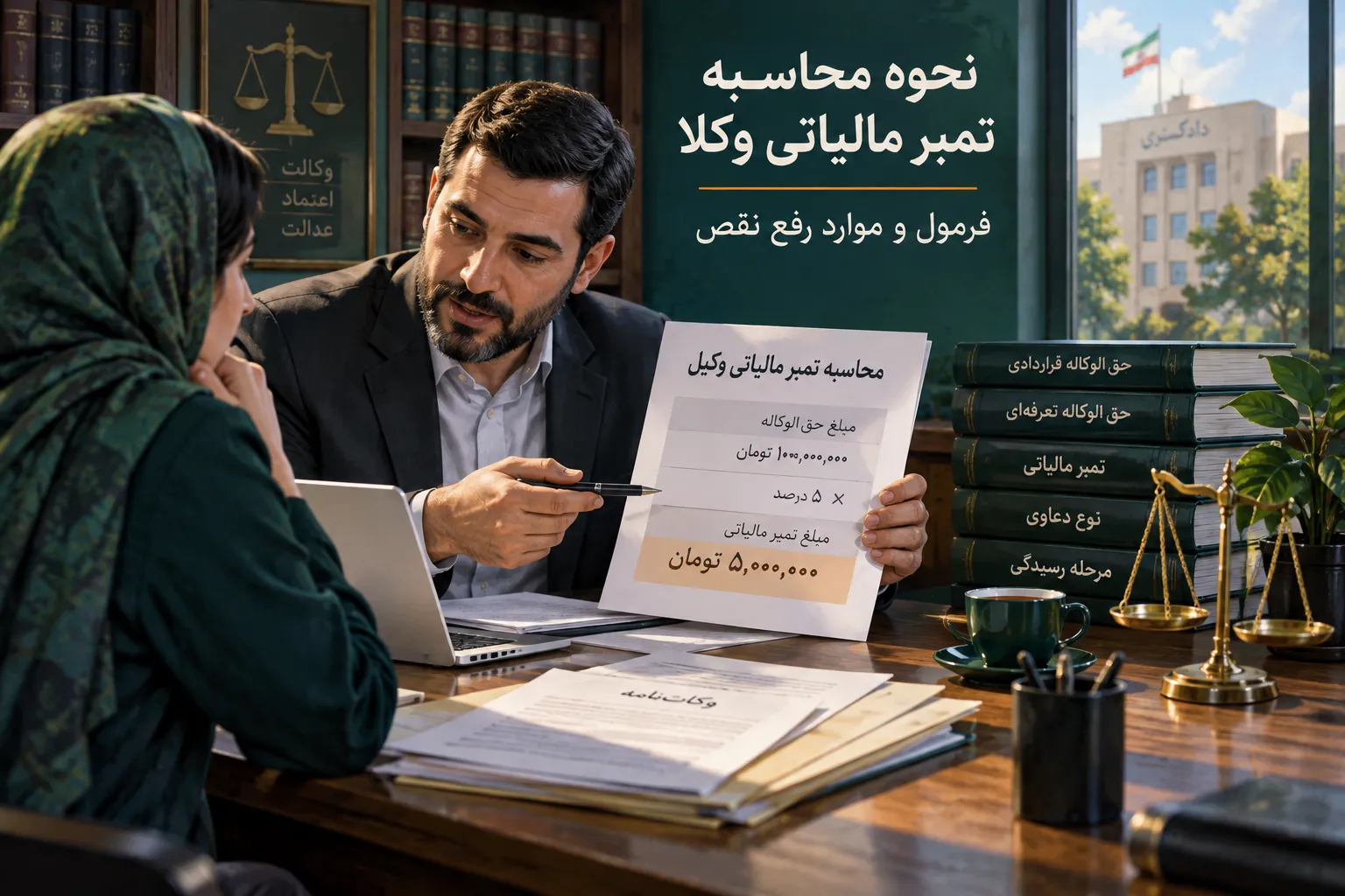 نحوه محاسبه تمبر مالیاتی وکلا؛ فرمول و موارد رفع نقص