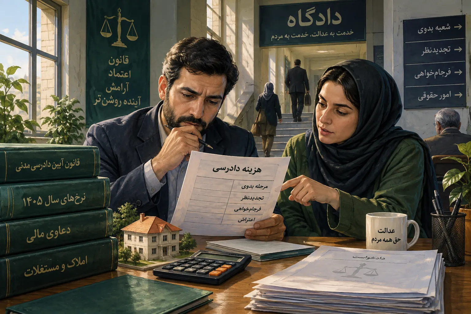 هزینه دادرسی دعاوی مالی چقدر است و چطور محاسبه می‌شود؟